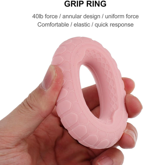 HOOWIFFY Set 4pcs Muscle Relaxation Yoga Massage Ball Pink Silicone Sports Massage Balls for Palm and Sole Therapy