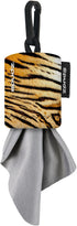 SPUDZ Classic Microfiber Cloth Screen Cleaner and Lens Cleaner, Open Bottom, Tiger, 6 x 6 Inches