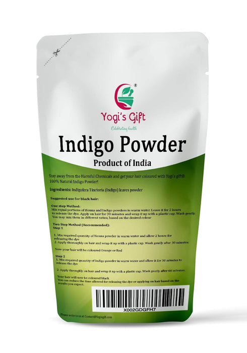 INDIGO POWDER 8 oz (227 grams) | Black Henna | Indigofera Tinctoria | Natural Hair Color | FREE GLOVES & HEAD CAP