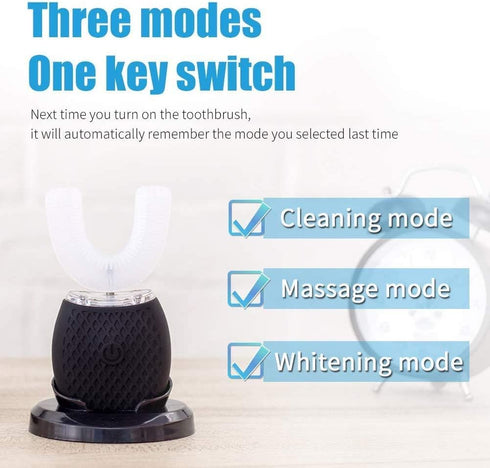 Mayeec 360 Ultrasonic Toothbrush for Adults, Automatic Ultrasonic Toothbrush for Teeth Whitening, Rechargeable Electric