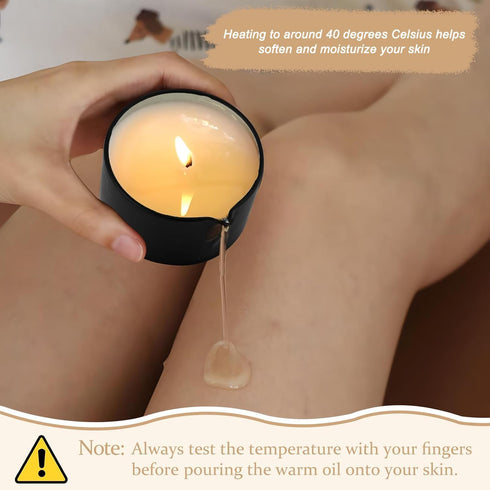 Sariiraw 6 Pack Set, Massage Oil Candles Low Temp Soy Based Massage Candles for Massage Therapy, Relaxation & Skin