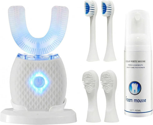 REALONE U-Shaped Electric Toothbrush for Adults, 360 Hands-Free Sonic Teeth Cleaner Kit with