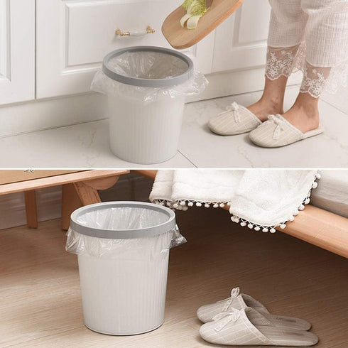 1.5 Gallon Small Trash Can Liners, Clear and Grey Plastic Garbage Bags, 150 Counts (6 Rolls)