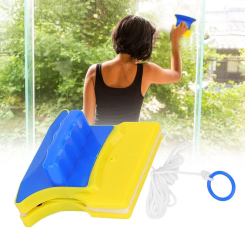 Yuehuam Double Sided Magnetic Window Cleaner, Magnetic Glider Wiper Tool for High-Rise Single Glazed Glass