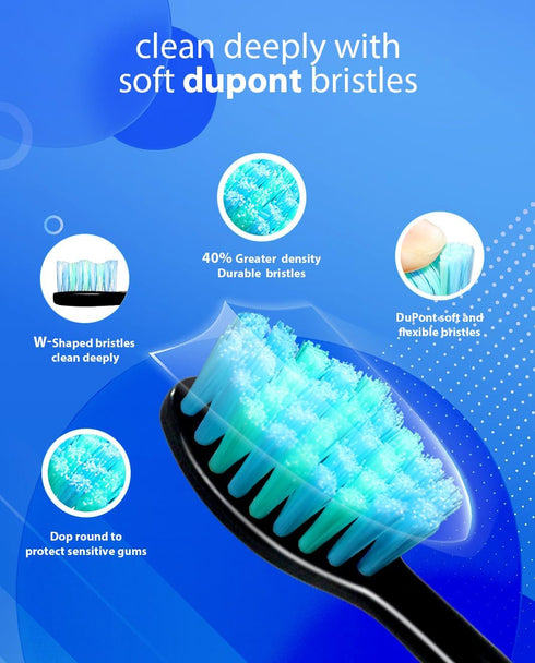 Sonic Electric Toothbrushes for Adults, 8 Brush Heads, 37000 VPM Deep Clean, Rechargeable, Fast Charge