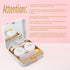 Contact Lens Case, Marble Travel Kit with Remover Tool, Mirror, Tweezers & Solution Bottle for Women & Girls (Gold)