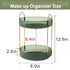 Rotating Makeup Organizer for Vanity 2 Tier, High-Capacity Skincare Clear Make Up Storage Perfume Organizers Cosmetic Dresser Organizer Countertop 360 Spinning (Green)