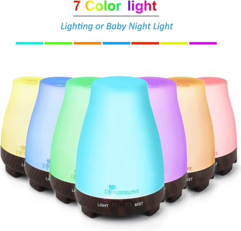 Diffuserlove Essential Oil Diffusers, 200ML Remote Control Diffuser, BPA-Free Aromatherapy Diffuser