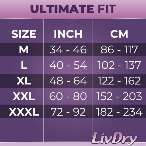 Livdry Adult Diapers for Women, Premium Incontinence Underwear, Comfortable and Absorbent for All Day or Overnight