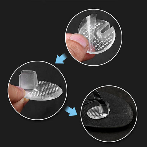 Forefoot Half Insoles Guard, Transparent Flip-Flops Cushions, Self-Adhesion Shoe Insoles, 3 Pairs