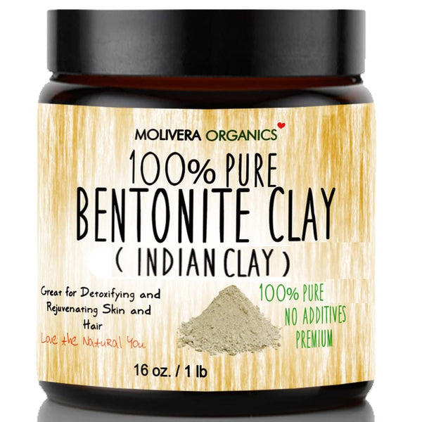 Premium 1 lb Bentonite Clay, Natural Detoxifying Clay for Face Masks & Hair Care