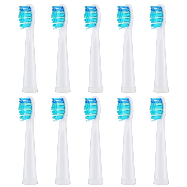 Replacement Toothbrush Heads Compatible for FW - 10pc Soft Brush in White