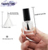 6PCS Empty Nail Polish Bottles with Funnel, Empty Fingernail Polish Bottles Glass Rectangle with Brush & Mixing Balls Black (10ML) by Agidea