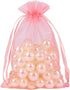 YQL 100PCS Blush Pink Organza Bags 4x6, Mesh Gift Favor Bags, Jewelry Pouches, Wedding Party Valentine Gift