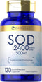 Carlyle S.O.D. Supplement Capsules, 300mg, 120 Count, Superoxide Dismutase, Non-GMO, Gluten Free