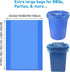 Uieogio 33-37 50 Count, Commercial 36x40 Inches,Thickened bags,(90cm100cm) Heavy Duty Trash Bags, blue, Gallon, Extra