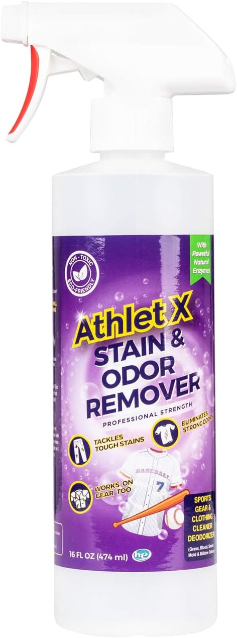 AthletX Amazing Laundry Detergent Liquid, Sports Wear Stain & Odor Remover for Grass, Blood & Sweat, USA Made