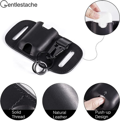 Gentlestache Leather Sheath for Zippo, Leather Zippo Pouch Case, Leather Case Cover for AirPods, Lighter Pouch