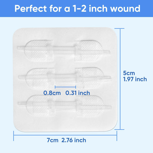 VPRIME SAFETYFY 34 Pack 6PCS Wound Closure Strips, Zip Stitches Wound Closure Kit Repair Wounds Without Stitches