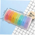 Holibanna Rainbow Color Compartment Weekly Pill Organizer Portable Medicine Dispenser with Round Mini Compartments PP