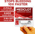 MEDCLOT 12/2029 5ft clotting Gauze Z-Fold Quick Clotting Hemostatic Dressing Stops Bleeding Fast Hemostatic Gauze