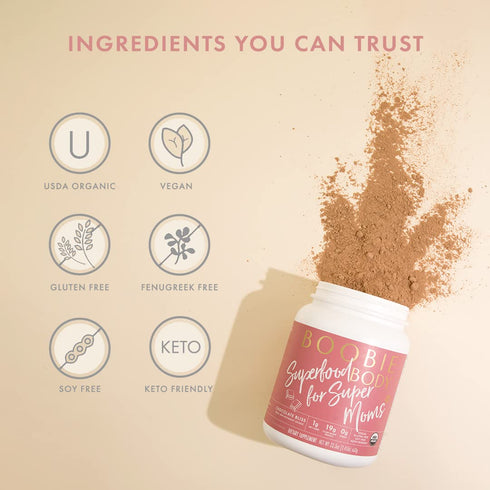 Boobie Body Superfood Protein Meal Replacement Shake, Chocolate Bliss Flavor | 19g Protein, 1 Tub