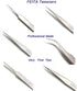 Professional Tweezers Set - FEITA Precision Tweezers with Travel Case - Silver 7Pcs