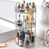 Rotating Makeup Organizer - 3 Tier Lazy Susan Trays for Skincare and Perfume, Transparent Bathroom Counter Organizer
