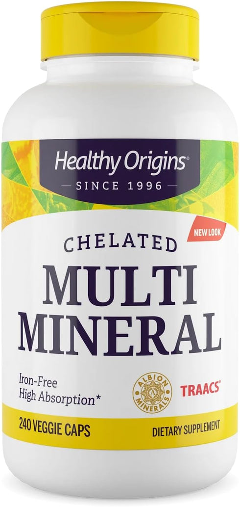 Healthy Origins Chelated Multi Mineral (Bioavailable, Non-GMO, Gluten Free, Albion Minerals) 240 Veggie Caps
