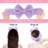 Shintop Spa Headband, Soft Makeup Headband with Cute Bow for Skincare, Facial Mask, Showers (Purple)