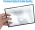 MagniPros Premium 3X (300%) Page Magnifying Lens with 3 Bonus Bookmark Magnifiers for Low Vision Aids