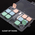 6 Pack Portable Flip Top Contact Lens Case Holder with Remover Tool Tweezers and Solution Bottle