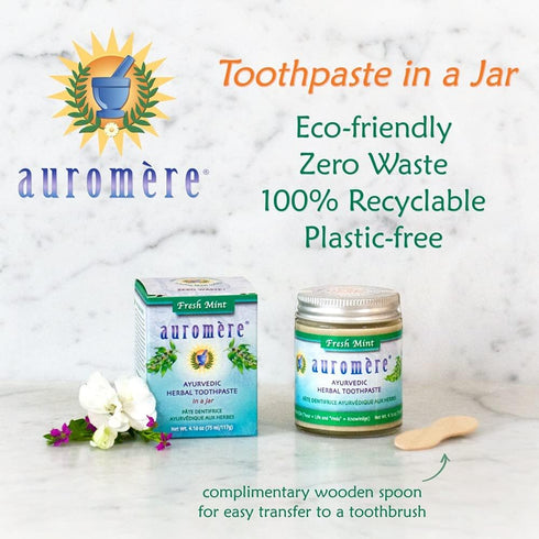 Auromere Toothpaste Jar, Pack of 1, 4.16 oz