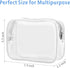 PACKISM Clear Makeup Bags, 2 Pack TSA Approved Toiletry Bag, Travel Makeup Cosmetic Bag for Women