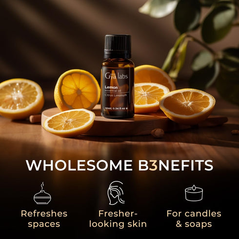 Set Set 2x10ml Lime Essential Oil for Diffuser and Candle & Lemon Essential Oil for Diffuser - Aromatherapy Grade