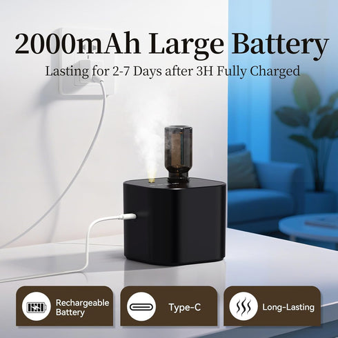 Operated,3 400 3x10ml Scent Diffuser,Waterless Essential Oil Diffuser,Mini Portable Aroma Diffuser with Battery Mist