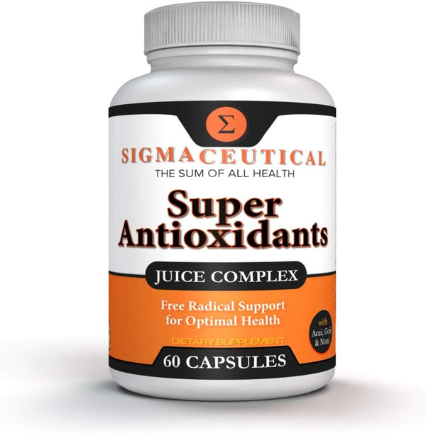 Super Antioxidant Supplement - Goji Berry, Acai Berry, Mangosteen, Resveratrol, Pomegranate & Noni Capsules - 60