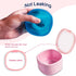 Denture Bath Case, No-Leak Retainer Cleaning Box for Mouth Guard, Night Guard, and Retainer (Pink)