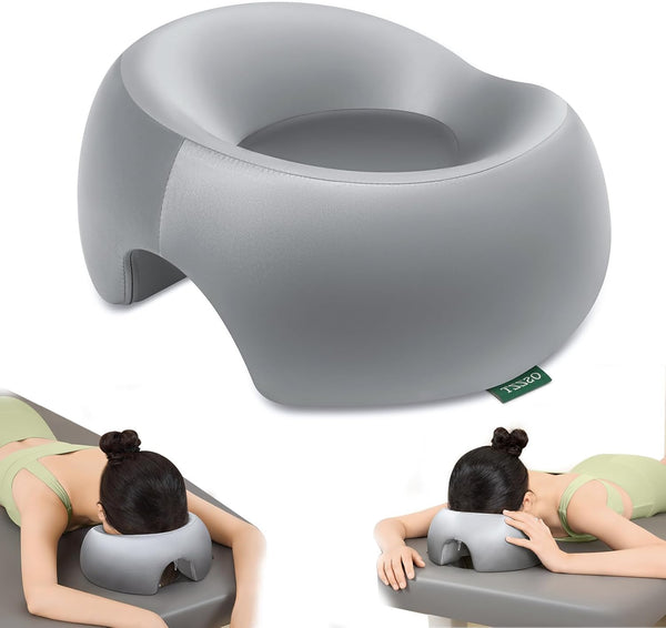 Memory Foam Prone Massage Pillow - Ergonomic Face Down Pillow for Massage