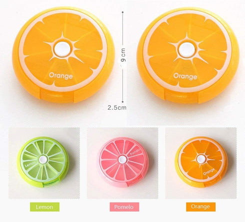 4PCS INVODA Pill Cases - Weekly Pill Organizer 7 Day Pill Box with 1Pcs Felt Storage Pouch