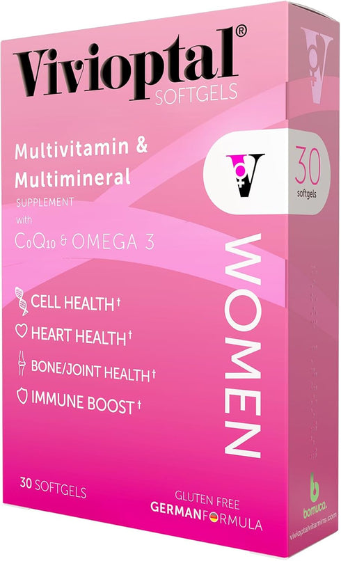 Vivioptal Women Multivitamin & Multimineral Supplement, 30 Softgels - CoQ10 & Omega 3