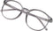 VisionGlobal Blue Light Blocking Glasses for Women/Men, Anti Eyestrain, Stylish Oval Frame, Anti Glare, Clear Gray,
