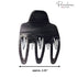 Parcelona French Paw Yoga Hair Claw Clip, Grey Black Streaks, Wide Side Slide In