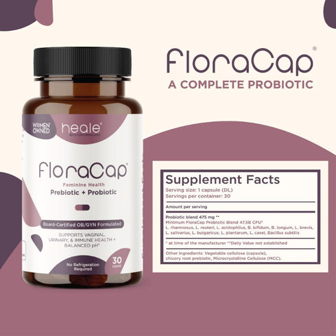 Vaginal Probiotics for Women, 30 Oral Capsules, Heale Doctor Formulated for Feminine Health & Comfort