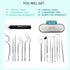 KOHEEL Dental Tools Set, 8 Count Teeth Cleaning Tools, Metal Case, Oral Care Hygiene Kit & Toothpicks