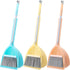 Mini Broom and Dustpan Set for Kids, 3 Pcs Toddler Cleaning Set in Yellow, Red, Green - Small Cleaning Set for Kitchen,