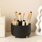 360 Rotating Makeup Brush Holder Organizer, 5 Slot Cup for Cosmetics, Nail Polish, Bathroom Vanity, Black