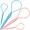 Teenitor 4pcs Pony Hair Tail Tools - Hair Loop Styling Tool for Women and Girls, Light Blue/Pink