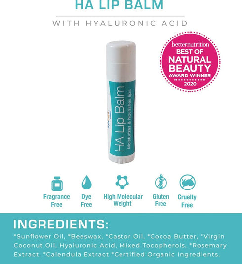 Hyalogic Liquid Synthovial Seven - Oral Hyaluronic Acid Supplement 1oz with Bonus Lip Balm for Skin & Lip Hydration