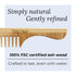 TEK Wide Tooth Wooden Comb, Handmade in Italy, Natural Ash Wood Handle